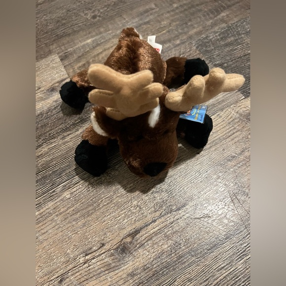 Cuddly Reindeer Plush Toy - Brown and Black - Picture 2 of 3